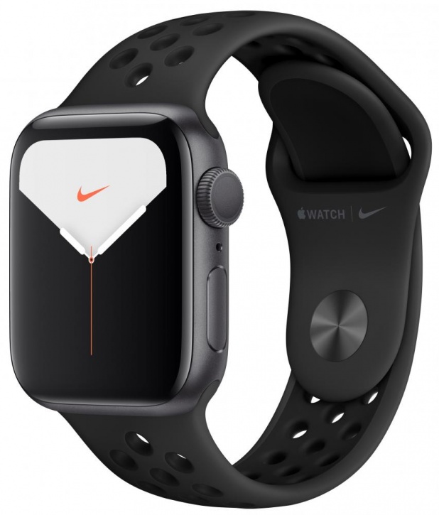 Apple Watch Nike+ Series 5, 40 мм, корпус из алюминия цвета «серый космос», спортивный ремешок Nike цвета антрацитовый/черный (серый космос)